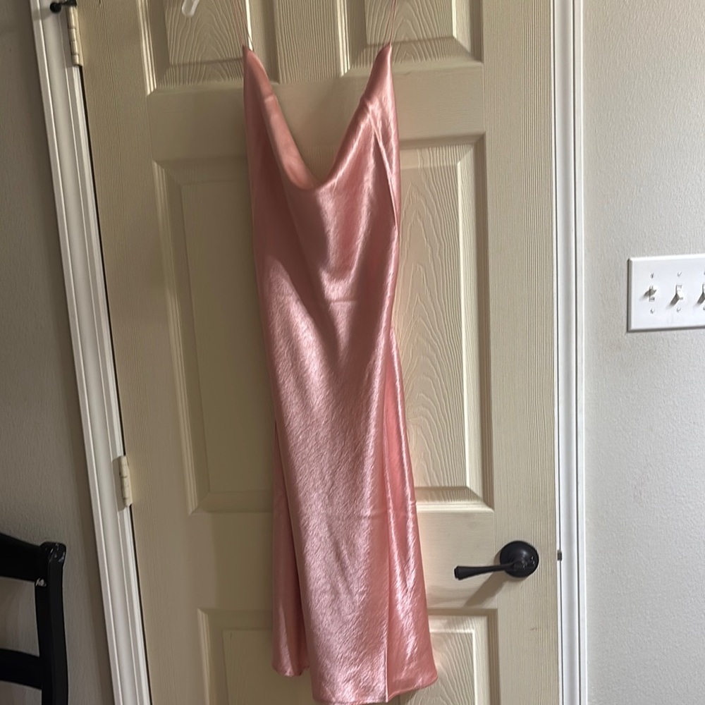 Double Zero Blush Satin Mini Dress